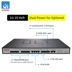 HSGQ G008 OLT GPON 8 ports 10G AC+DC double alimentation, le plus populaire, terminal de ligne optique PON 8 ports C++ C+++ SFP - Product Image 2