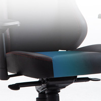 Chaise de jeu ergonomique en cuir avec hauteur réglable et design relevable, chaise de bureau pivotante moderne pour ordinateur
