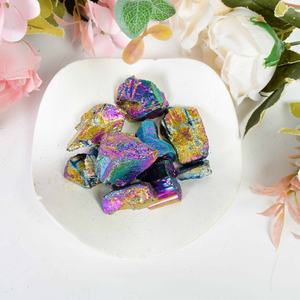 Piedras de Turmalina Negra Natural con Aura de Titanio, Cristales en Bruto, Minerales, Gemas, Especímenes para Decoración, Venta al Por Mayor - Product Image 5