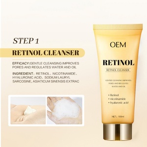 ชุดผลิตภัณฑ์ดูแลผิวหน้าแบบกำหนดเองสำหรับแบรนด์ส่วนตัว OEM ประกอบด้วยคลีนเซอร์ โทนเนอร์ ครีม โลชั่น เรตินอล - Product Image 3