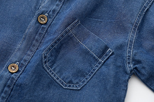 도매 2022 봄 새로운 어린이 셔츠 씻어 실크 자켓 얇은 코트 아기 데님 셔츠 소년 청바지 코트 - Product Image 3