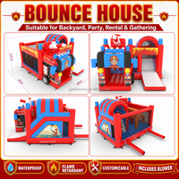Château gonflable commercial avec toboggan, combo pour enfants, location pour fêtes, château gonflable de jardin avec souffleur