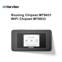 Routeur Mi-Fi 5G avec ESIM/USIM, batterie 5000 mAh, utilisation SOHO, prise en charge du pare-feu et du VPN, vitesse de 1200 Mbps