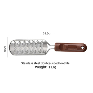 Râpe à <span class=keywords><strong>pédicure</strong></span> professionnelle en acier inoxydable, lime à pieds double face avec poignée ergonomique pour usage domestique et en salon - Product Image 5