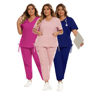 Nuevo diseño de color médico enfermera estiramiento uniforme Exfoliante para el personal del hospital ropa de trabajo cómodo conjunto de uniforme exfoliante - Product Image 4