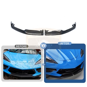 Pour Chevrolet Corvette C8 Stingray Z06, amélioration style AD, séparateur avant en carbone sec, modèle 2023 - Product Image 2