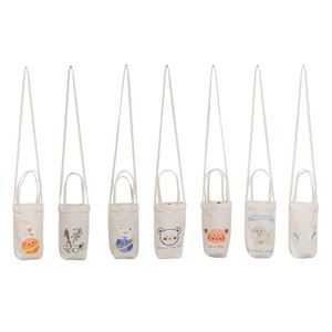 Bolsa Portavasos de Lona, Mini Bolso Bandolera para Botellas de Agua y Té de Burbujas, para Termos - Product Image 1