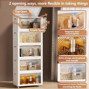 Cajas de Almacenamiento de Ropa Plegables de PP al por Mayor con Tapas y Ruedas, Apilables, Capacidad de 35L, Organizador Moderno para Armario y Hogar - Product Image 4