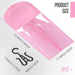 Bags With Hanger Portable Wig Bag Holder Hair Extension Storage for Wigs Home Salon Travel <b>Gift</b> - Product Image 3