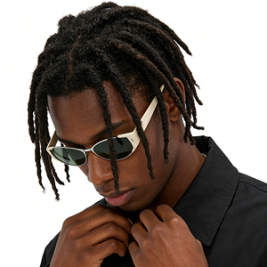 Fabricante de Gafas de Sol Personalizadas OEM ODM, Gafas de Sol de Metal y Acetato con Diseño de Ojo de Gato, Montura Pequeña Retro, Hechas a Mano, Venta al Por Mayor de Fábrica - Product Image 2