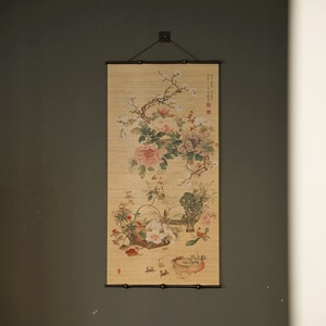 Calming the Waves, rouleau suspendu en soie de bambou double face, style chinois, peinture sur rouleau rétro pour salon ou bureau - Product Image 3