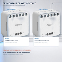 Módulo de Relé Dual Inteligente T2, Compatible con Apple HomeKit, Zigbee 3.0, Contacto Seco/Húmedo, 2 Canales, Medidor de Energía AC, Interruptor de Bloqueo de Motor