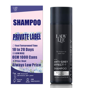 Champú Antigris con Cafeína 200ml 5.6-DHI, Aceite de Argán y Manteca de Karité para un Cabello Más Oscuro y Fuerte, Cobertura de Canas, Sin Sulfatos, OEM ODM - Product Image 1