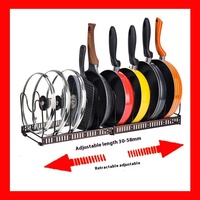 Support extensible en métal pour couvercles de casseroles, étagère réglable pour évier, tiroir, comptoir, organisateur vertical pour assiettes et planches à découper, antirouille