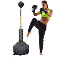 Sac de frappe sur pied réglable en hauteur, lourd, pour entraînement de vitesse et de réflexe, avec base en PVC pour eau et sable, pour la maison, la boxe, le MMA, le kickboxing, cible pour adultes