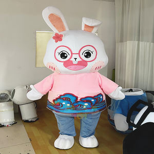 Costume <span class=keywords><strong>de</strong></span> mascotte <span class=keywords><strong>de</strong></span> <span class=keywords><strong>lapin</strong></span> <span class=keywords><strong>de</strong></span> dessin animé adorable, respirant, pour adultes, pour festivals et événements, plusieurs tailles - Product Image 1