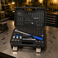 Ensemble d'outils manuels multi-embouts de haute précision en acier CR-V réglable de 1/4 po, avec boîte de rangement robuste, pour le bricolage et l'artisanat (OEM)
