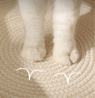 Cama Acogedora para Mascotas, Cesta Plegable para Perros y Gatos, Transpirable y Duradera, Casa de Dormir Tejida para Mascotas con Pelota de Juguete