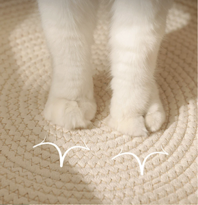 Lit douillet <span class=keywords><strong>pour</strong></span> animaux de compagnie, <span class=keywords><strong>panier</strong></span> pliable respirant et durable <span class=keywords><strong>pour</strong></span> chiens et chats, maison de couchage tressée avec balle de jeu - Product Image 4