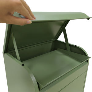 Boîte aux lettres en acier galvanisé avec poteau, design de boîte aux lettres extérieure durable - Product Image 3