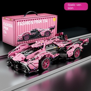 V12 Tùy Chỉnh Siêu Chạy Xe Đua Mô Hình Điều Khiển Từ Xa Đồ Chơi Nhỏ Nhựa Hạt Khối Xây Dựng Đồ Chơi Xe Ô Tô Cho Trẻ Em - Product Image 6