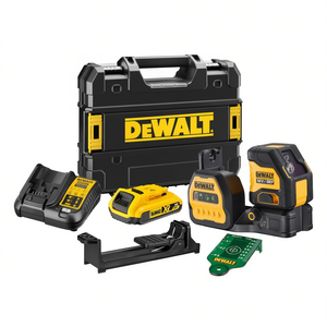 เลเซอร์เส้นสีเขียว Dewalt แบบหลายเส้น 360 องศา ปรับระดับอัตโนมัติ สำหรับงานก่อสร้างและการจัดตำแหน่ง - Product Image 1