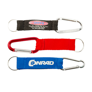 Custom Printed Metal Short Lanyard Keychains with Carabiner Hook Promotional Carabiners & Keychains