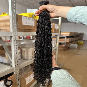 Estensioni di Capelli Umani Grezzi Non Trattati, Ricci Boho per Intrecciare, Capelli Vergini Indiani in Massa - Product Image 2