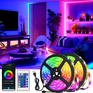 <span class=keywords><strong>ไฟ</strong></span> LED แถบความสว่างสูง Tcwin สำหรับทีวี พร้อมกล่องควบคุม TUYA WIFI ควบคุมสีได้หลากหลาย ใช้ไฟ DC12V สำหรับตกแต่งคริสต์มาส - Product Image 1