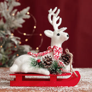 Ornement de mousse de Noël pour cadeau de décoration de Noël Bonhomme de neige renne de Noël - Product Image 3