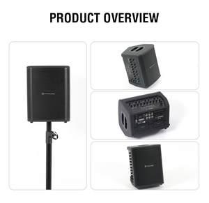 Système de sonorisation <span class=keywords><strong>PA</strong></span> Musiccube T3Pro avec amplificateur de mixage intégré actif double 5x7 pouces, 3 canaux, haut-parleur pour buskings et amplificateur de guitare - Product Image 4