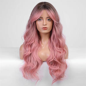 <span class=keywords><strong>MEGAN</strong></span> <span class=keywords><strong>FOX</strong></span> Style européen américain avec cheveux longs bouclés et dentelle transparente Frange permanente de maïs faite à la machine Couleur de la vigne mince - Product Image 1