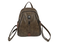 Sac à dos/sac à main en cuir PU léger et imperméable pour femme, taille moyenne, à la mode, avec fermeture éclair et bandoulière unique