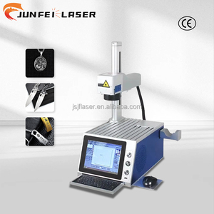 JUNFEI Desktop-Lasermarkiermaschinen 20W 30W 50W Kompakte 2.5D-Faserlaser für Metall, Glas, Messing Tiefengravur - Product Image 1