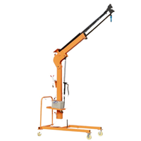 Mini-grue hydraulique mobile à rotation simple avec système de levage et d'abaissement cantilever pour chargement et déchargement sur camion