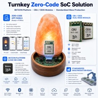 Lampe de sel de l'Himalaya intelligente Tuya, solution de contrôle de l'éclairage ambiant (activation/déactivation, gradation et réglage des couleurs), développement de carte PCBA