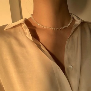 Collar de Perlas de Estilo Barroco de Diseño, Luz Natural Intensa con Cadena de Clavícula de Oro de 14K con Inyección de Estilo Retro Francés, Regalo Perfecto - Product Image 3