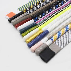 Custom Colorful Drawcord Flat Branded Drawstring and Silicone Flat Wool Cotton Jacquard Drawcord String for Garment and Shorts - Product Image 1