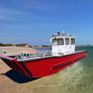 เรือยอชท์อลูมิเนียมสีแดงขนาด 22 ฟุต พร้อมห้องโดยสาร สร้างอย่างดี สำหรับขาย - Product Image 5