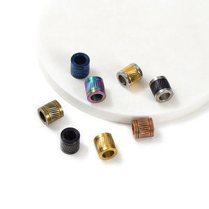 Stainless Steel Jewelry Fittings 6MM <strong>Large</strong> Hole Cylindrical <strong>Bead</strong> <strong>Bracelet</strong> <strong>Bead</strong> Fittings Leather <strong>Bracelet</strong> Separator <strong>Bead</strong> - Product Image 3