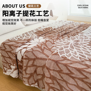 Manta de Coral Rectangular de 300g, Gruesa, Cálida y Suave al Tacto para Uso Doméstico - Product Image 4