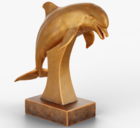 Aangepaste Polyresin Souvenir Dolfijn Bronzen Sculptuur
