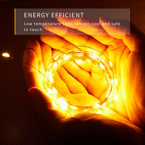 Guirnalda de Luces LED con Cable de Cobre USB, Control Remoto, 8 Funciones, Bajo Voltaje, Decoración Navideña con Forma de Estrella - Product Image 5