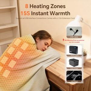 Manta Eléctrica USB Recargable para Invierno, con 3 Niveles de Ajuste, para Uso Doméstico, con Función de Calefacción y Refrigeración - Product Image 3