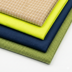 Tessuto Modacrilico Intrecciato / Ignifugo EN ISO11612 / Ripstop a Coste Ritardante di Fiamma Certificato OEKO-TEX per Tute da Lavoro - Product Image 2