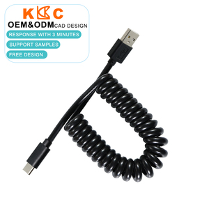 Cable de Carga Enrollado USB A a USB C con Cable Extensible Compacto para Uso en Interiores de Automóviles - Product Image 2