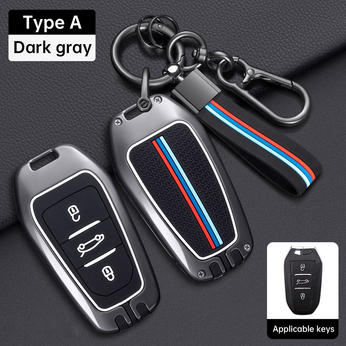 Couleur du pistolet de type A + boucle de corde en silicone