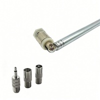Antenne cellulaire télescopique universelle, adaptateur d'antenne radio FM, récepteur HiFi AV, mini système en acier inoxydable, 750mm, 5/7 sections