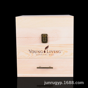 Essential Oil <b>Storage</b> Wooden <b>Box</b> 3 Layer <b>Folding</b> With Lock Design For 5ml 15ml Bottles And 10ml Roll-Ons - Product Image 2