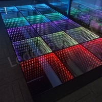 Miroir LED 3D à pixels, lumière de fête pour la maison, discothèque, piste de danse LED pour les boîtes de nuit et les mariages